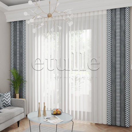Piru King - Printed Vertical Tulle Curtain