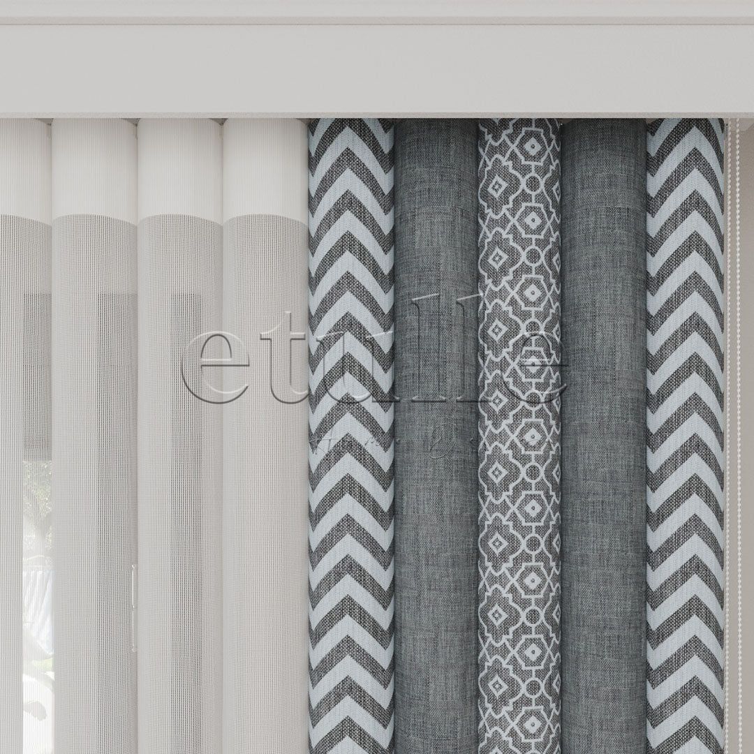 Piru King - Printed Vertical Tulle Curtain