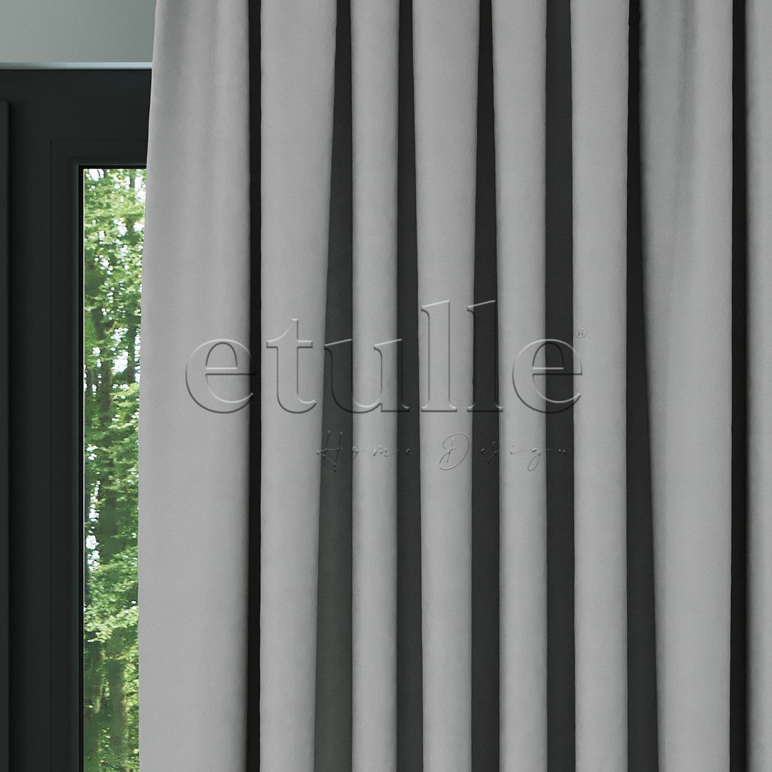 Platin Gri Blackout Karartma Fon Perde | Larice