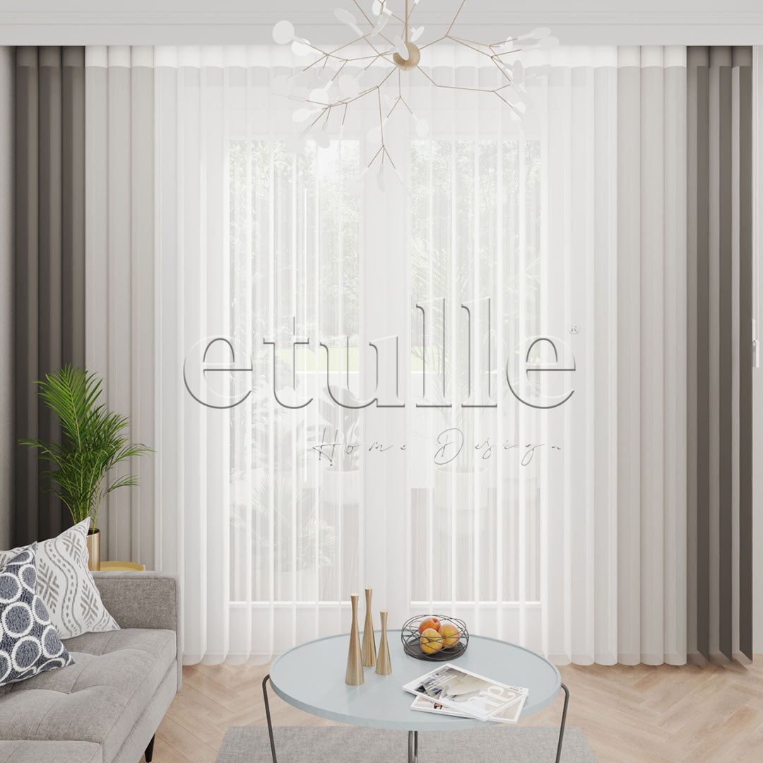 Prima - Plain Vertical Tulle Curtain
