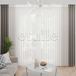 Prima - Plain Vertical Tulle Curtain
