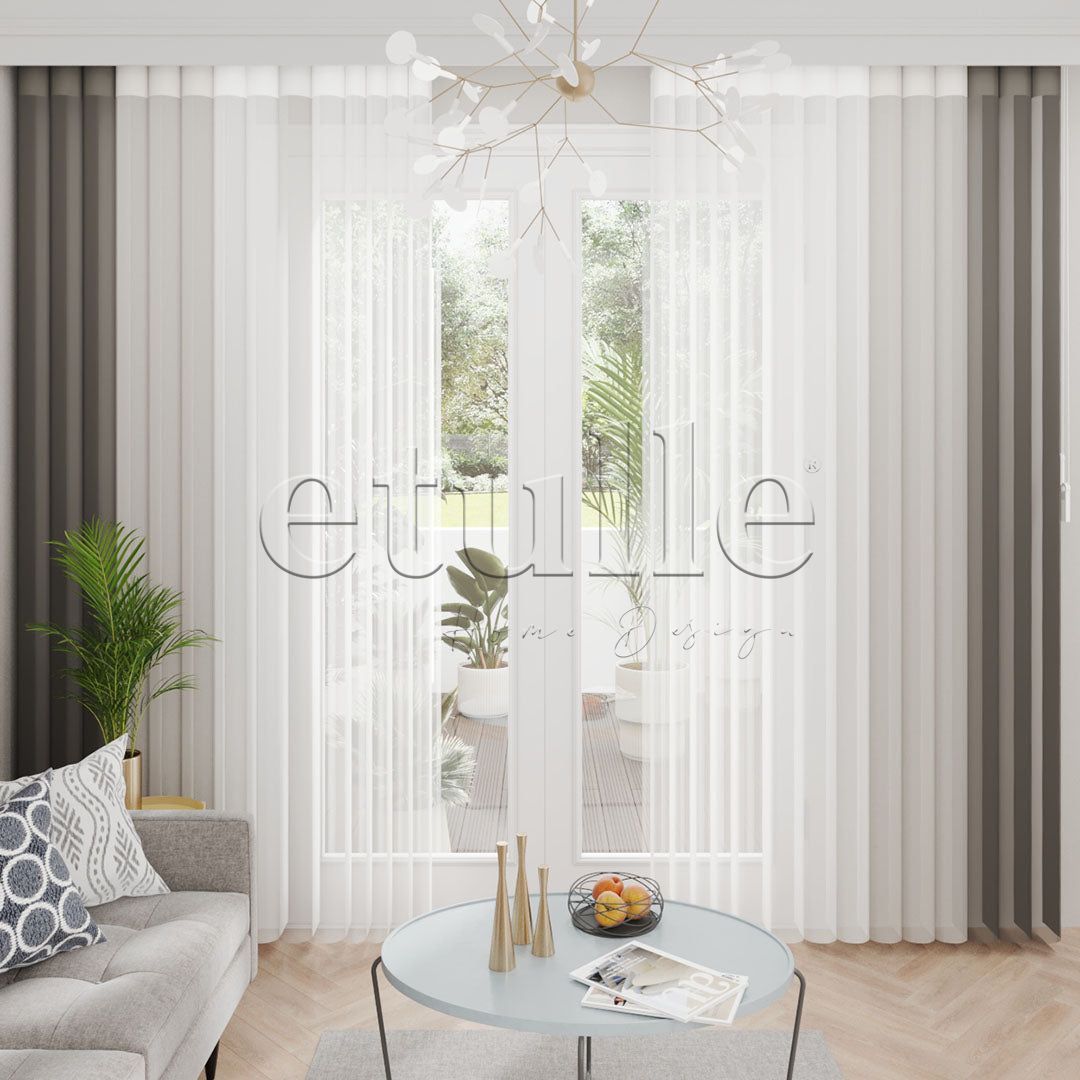 Prima - Plain Vertical Tulle Curtain