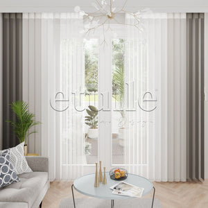 Prima - Plain Vertical Tulle Curtain
