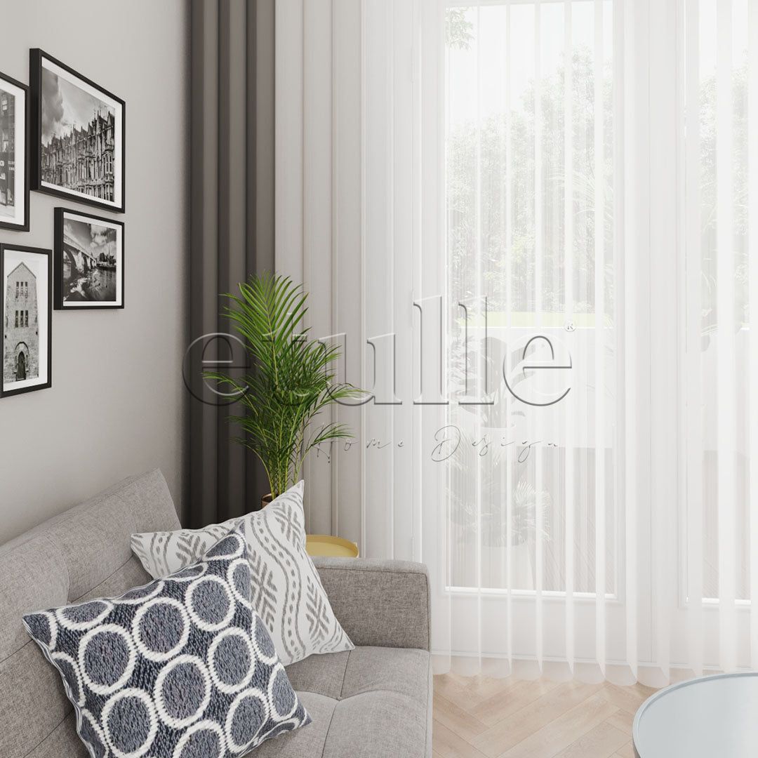 Prima - Plain Vertical Tulle Curtain