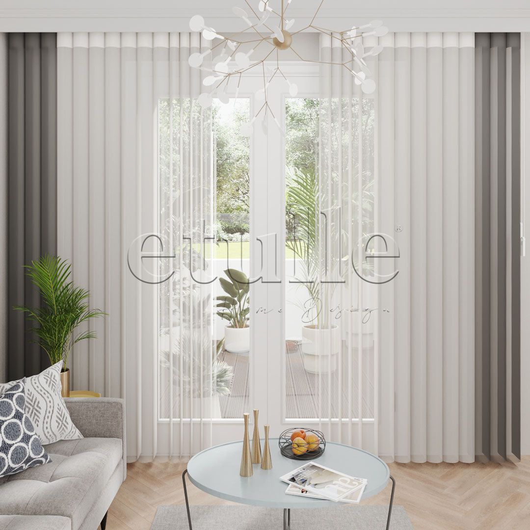 Rovita - Plain Vertical Tulle Curtain