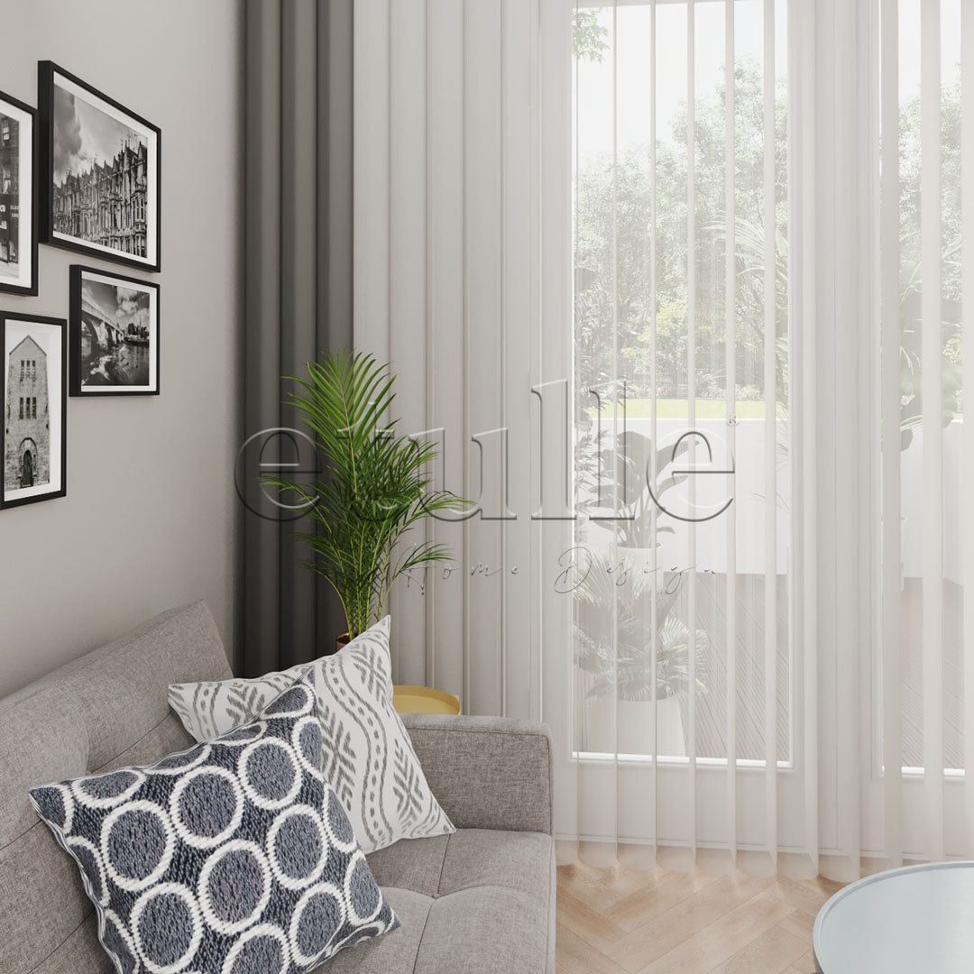 Rovita - Plain Vertical Tulle Curtain