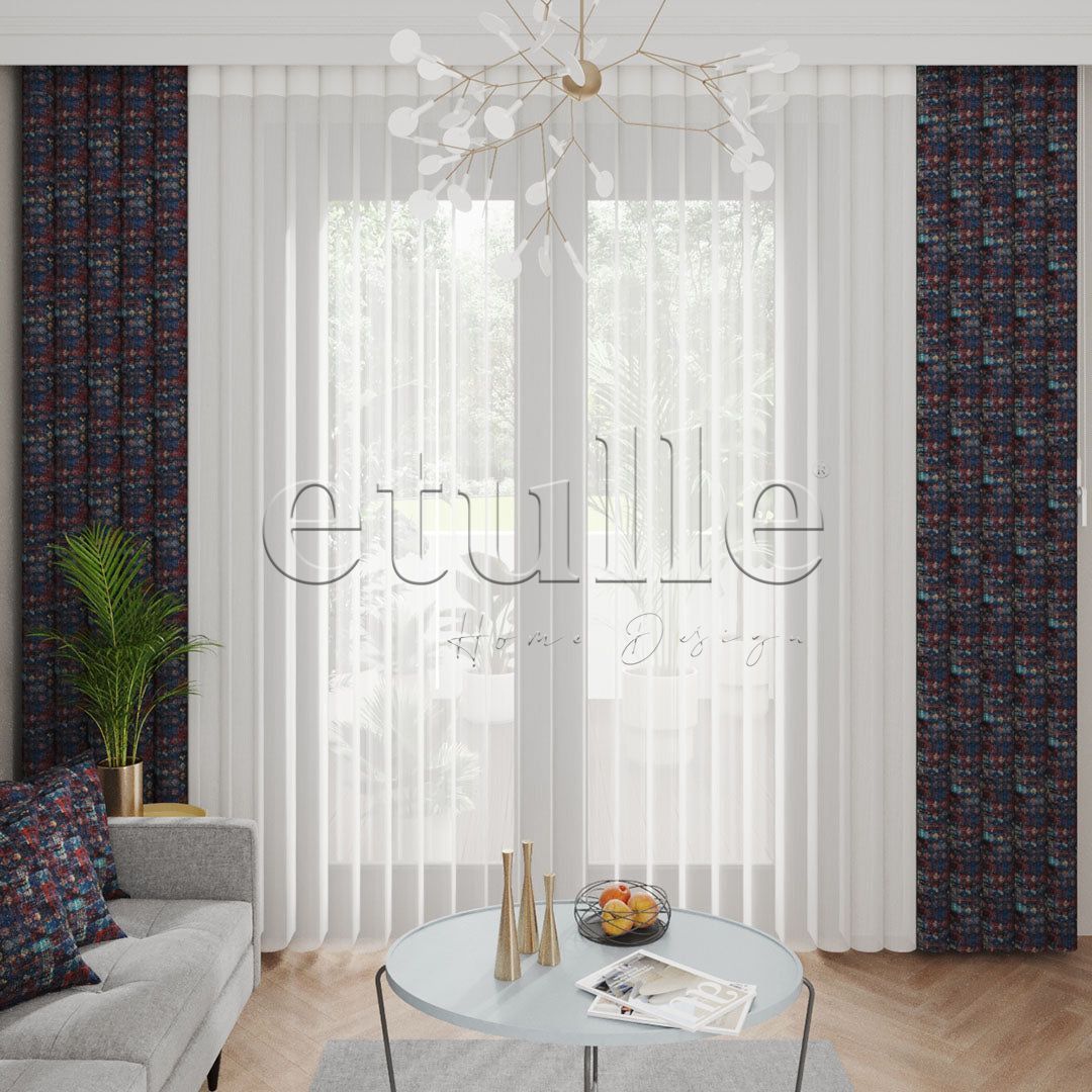 Rovito - Printed Vertical Tulle Curtain
