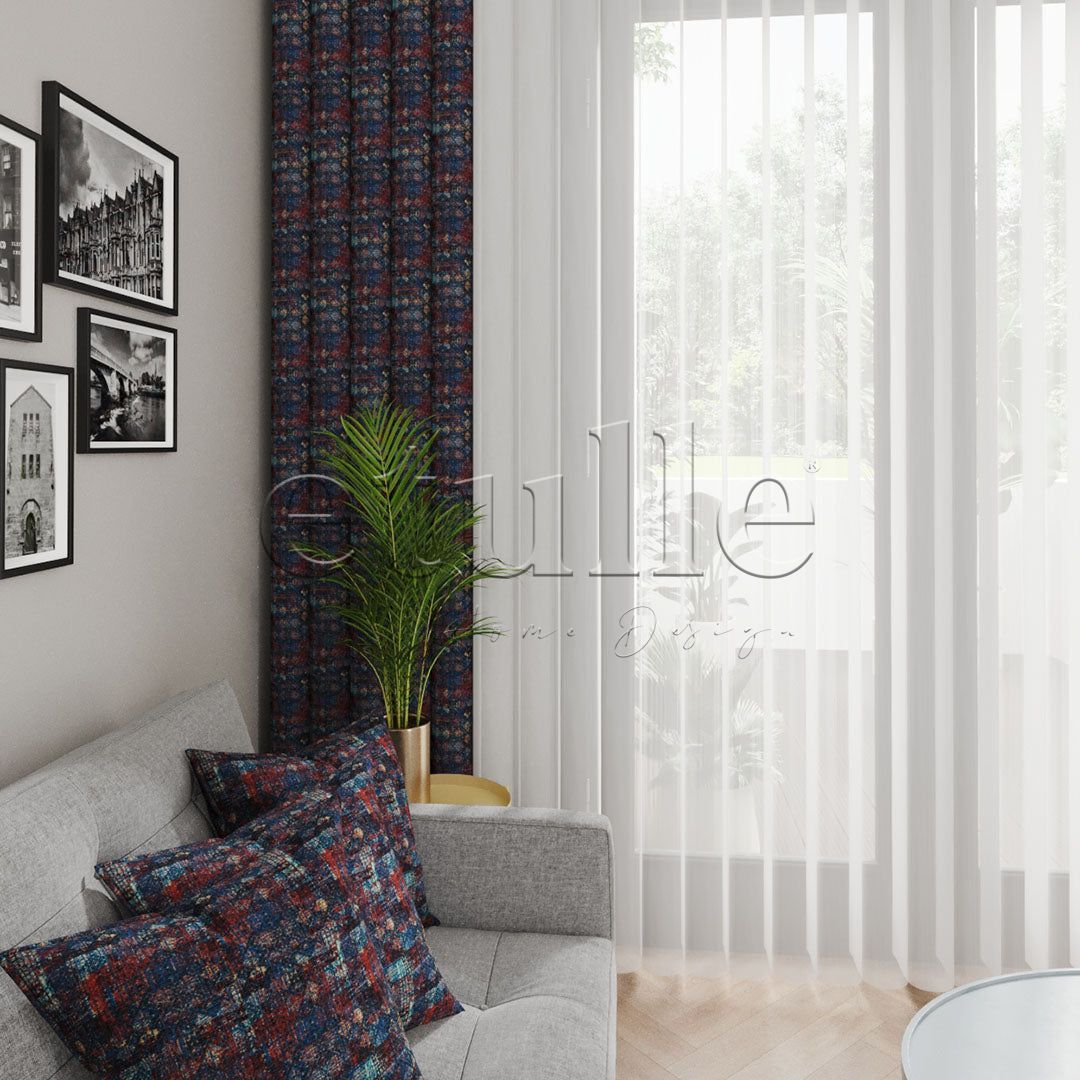 Rovito - Printed Vertical Tulle Curtain