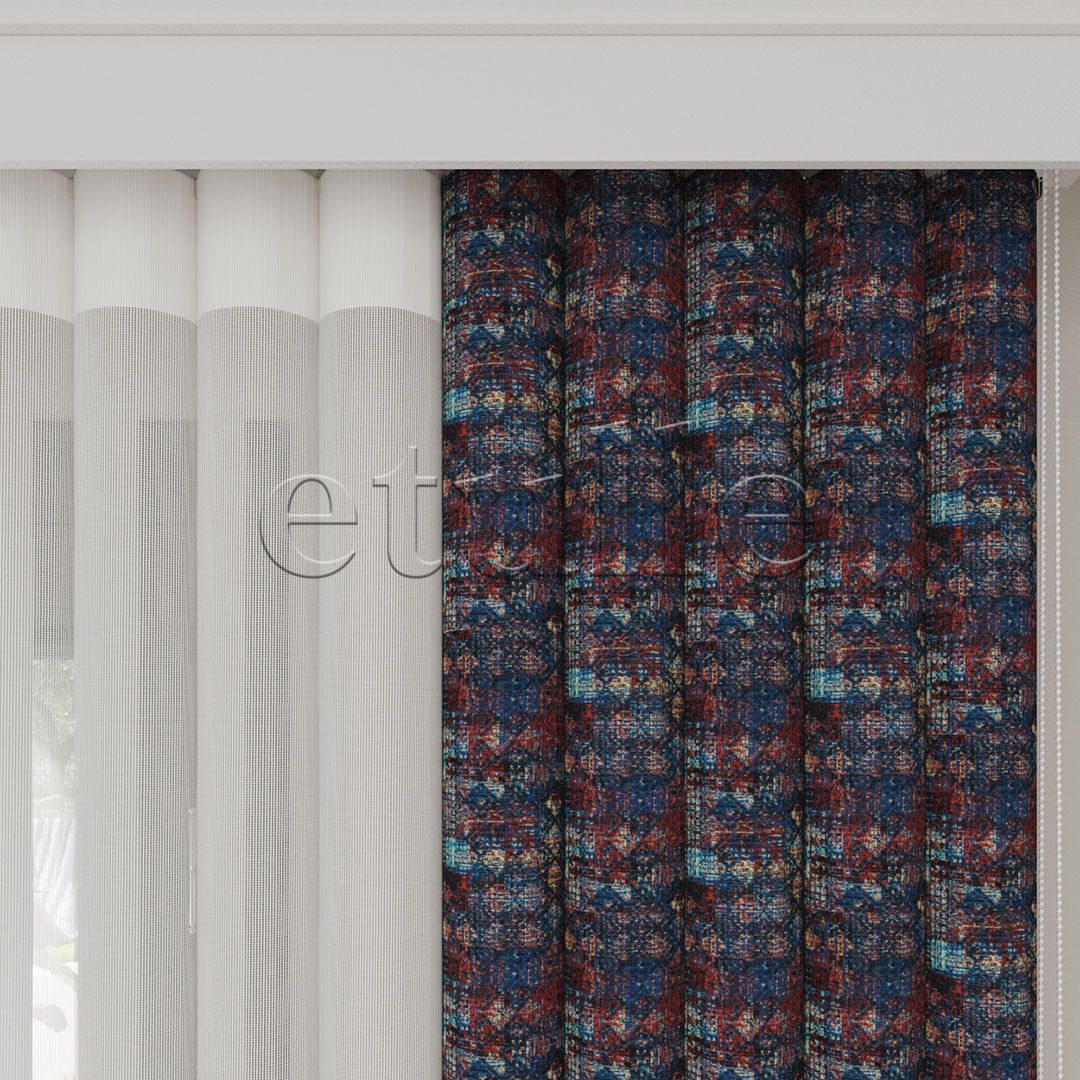 Rovito - Printed Vertical Tulle Curtain
