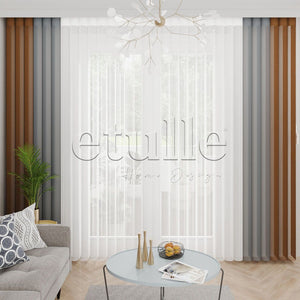 Safe - Plain Vertical Tulle Curtain