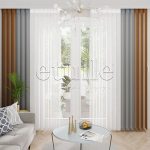 Safe - Plain Vertical Tulle Curtain