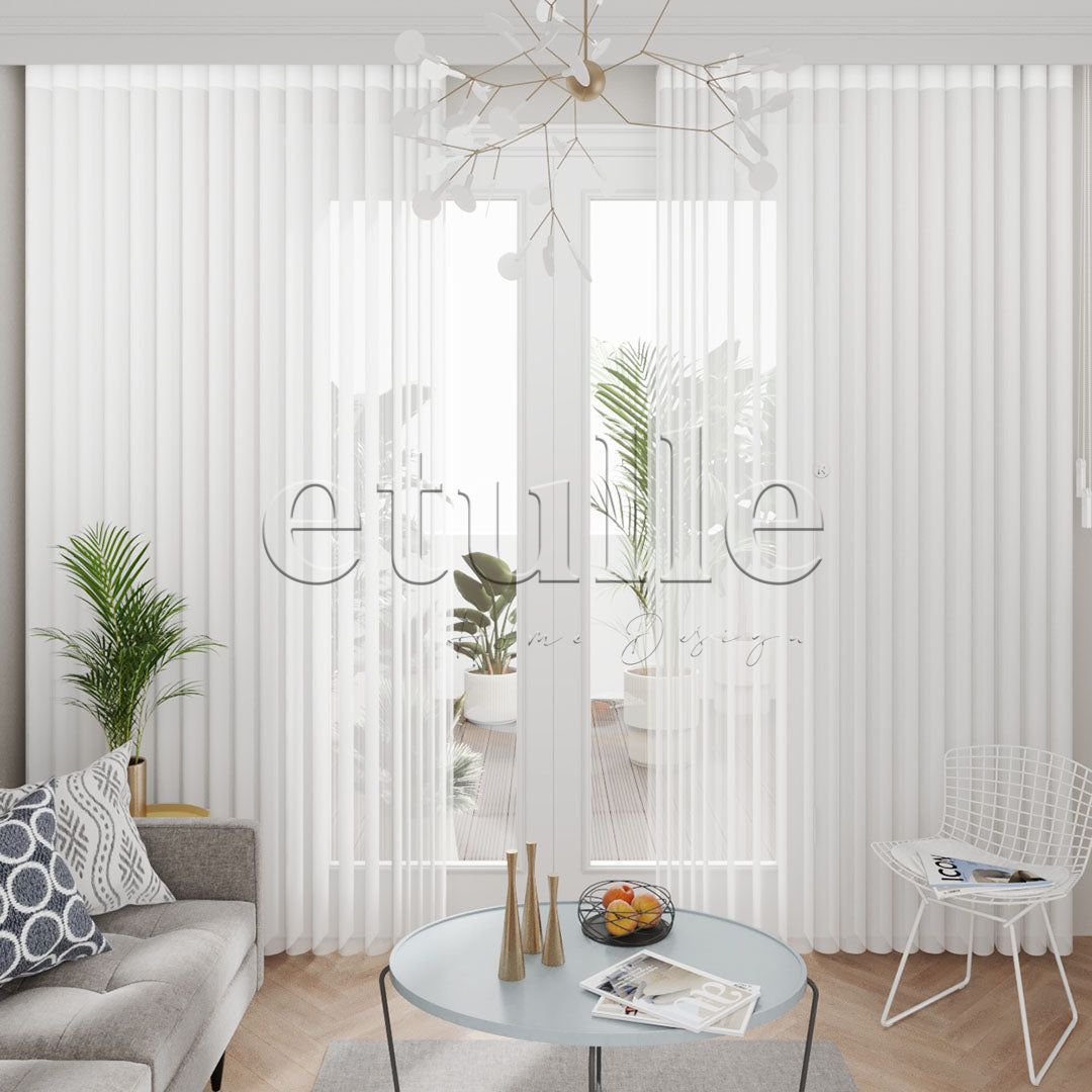 Samos - Narrow Vertical Tulle Curtains