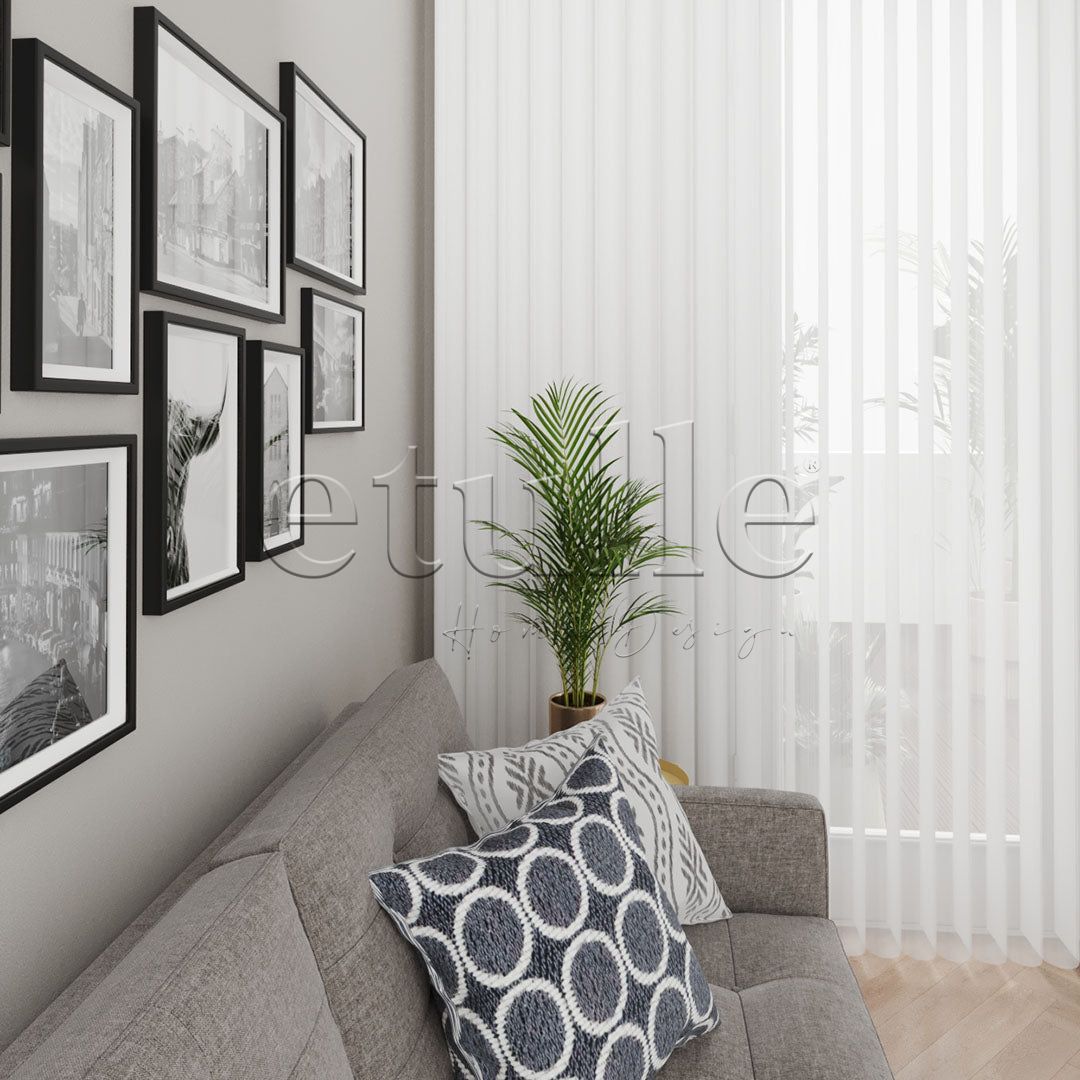 Samos - Narrow Vertical Tulle Curtains