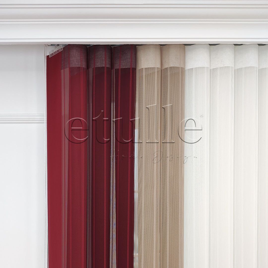 Santiago - Striped Vertical Tulle Curtain