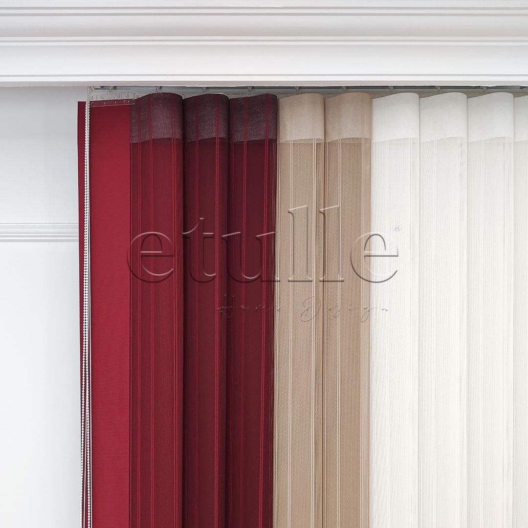 Santiago - Striped Vertical Tulle Curtain