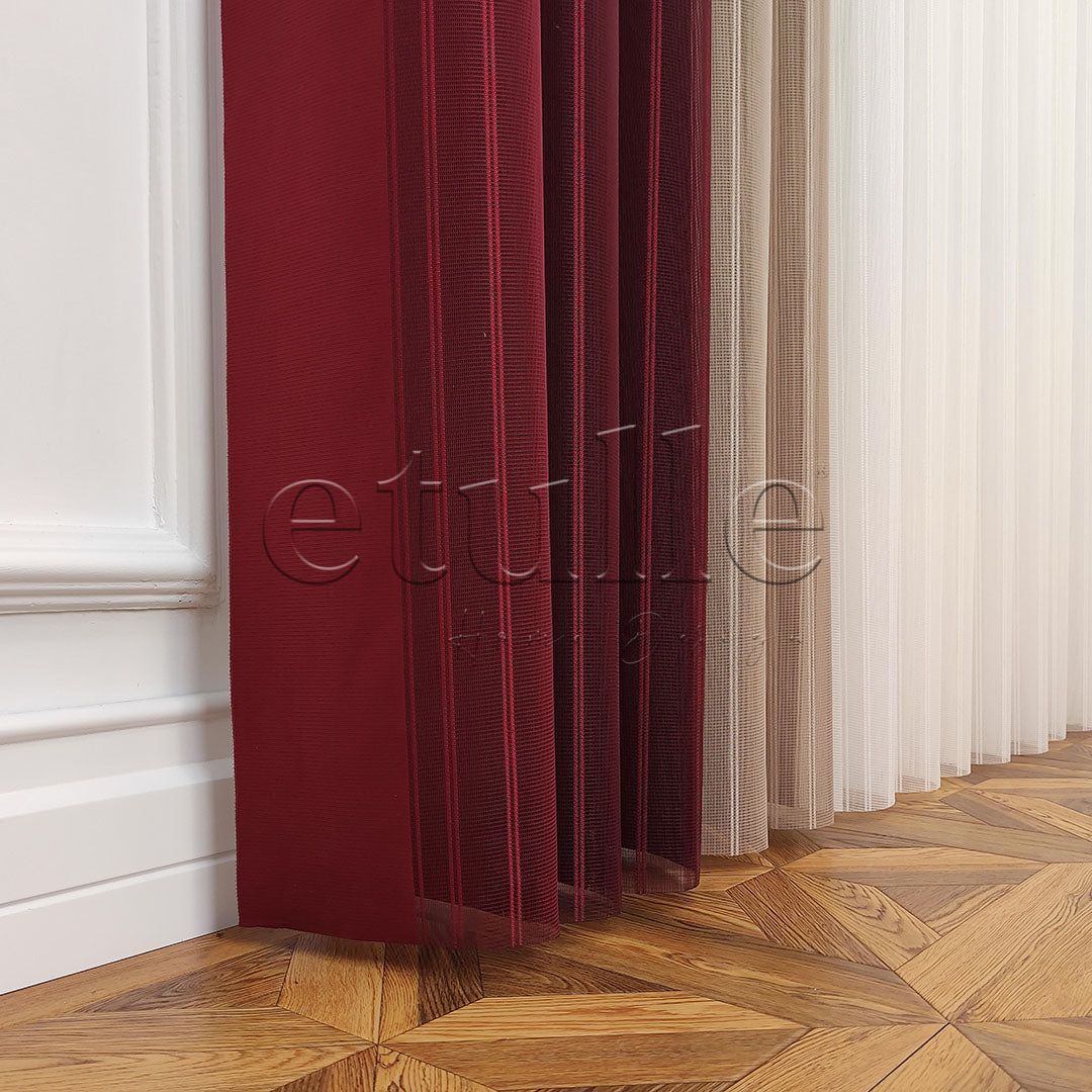 Santiago - Striped Vertical Tulle Curtain