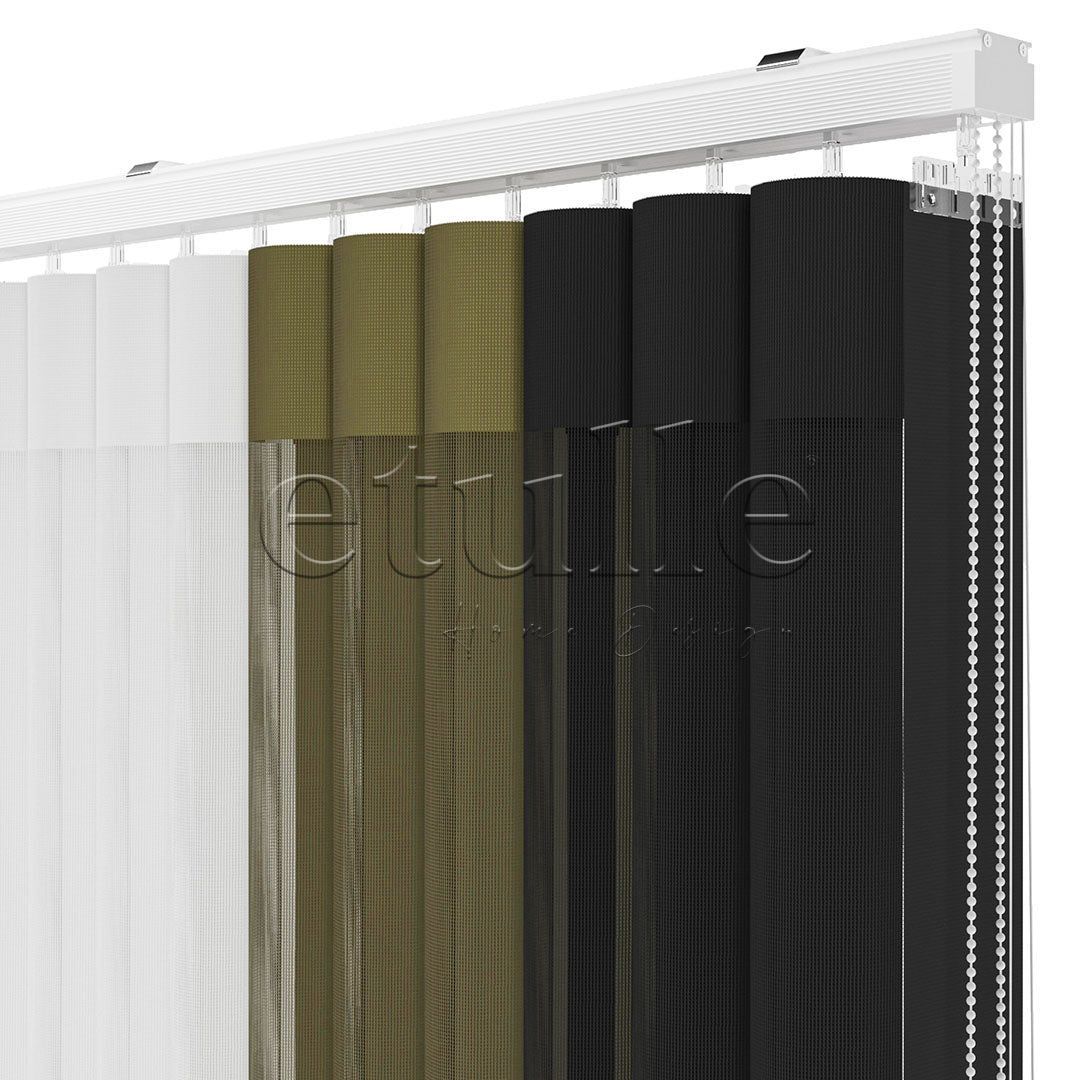 Satinato - Narrow Vertical Tulle Curtain