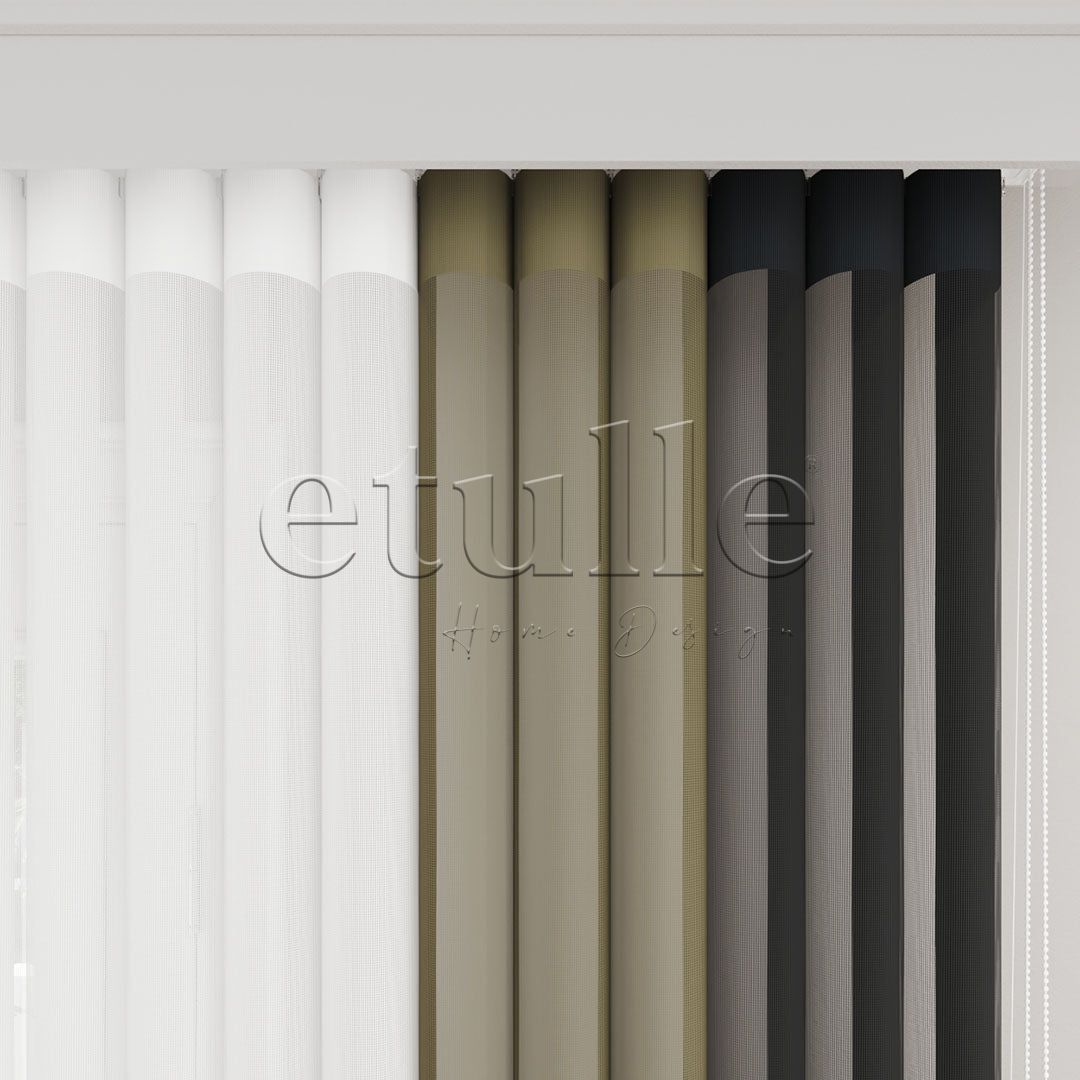 Satinato - Narrow Vertical Tulle Curtain