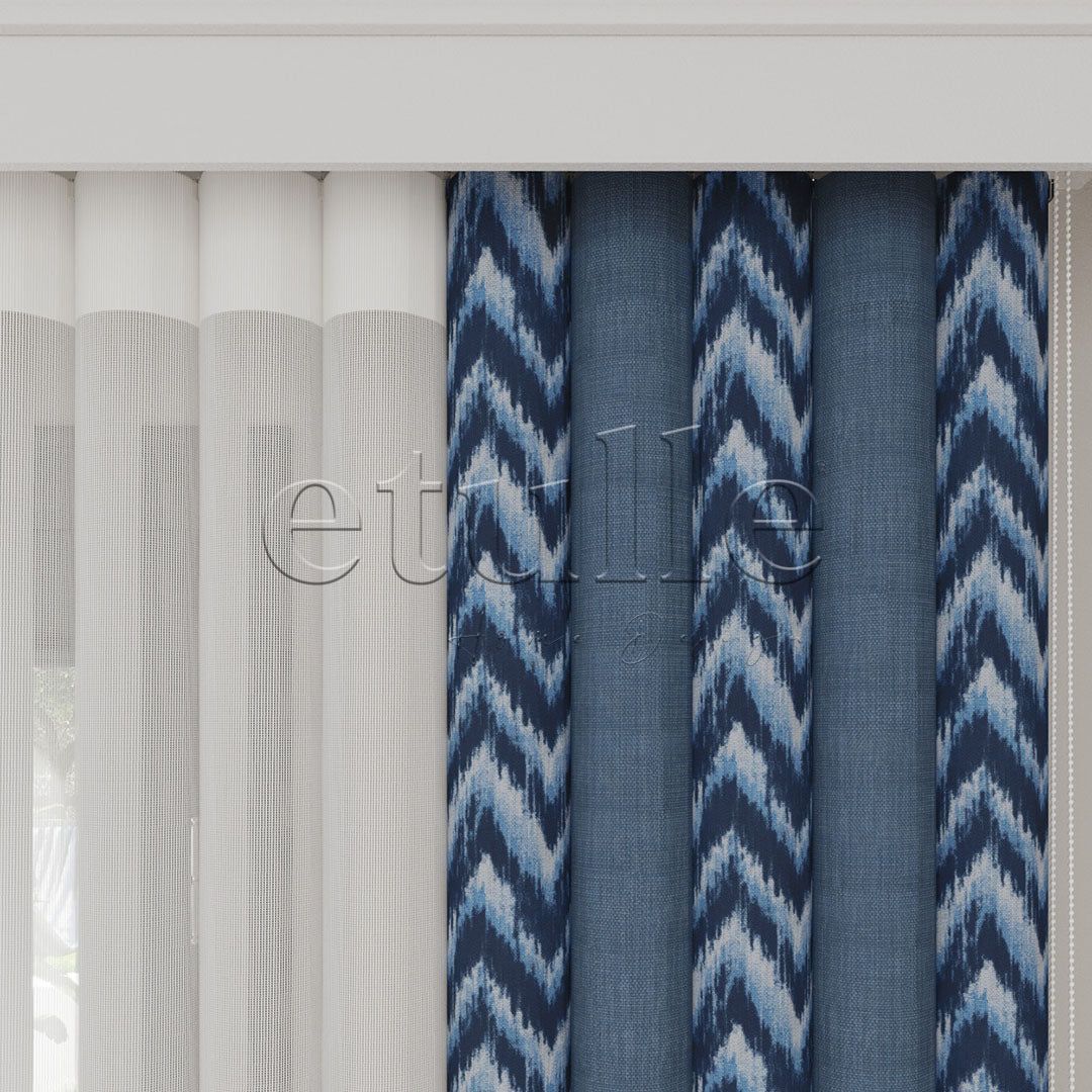 Sea Kafka - Printed Vertical Tulle Curtain