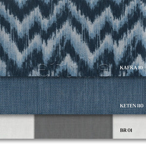 Sea Kafka - Printed Vertical Tulle Curtain