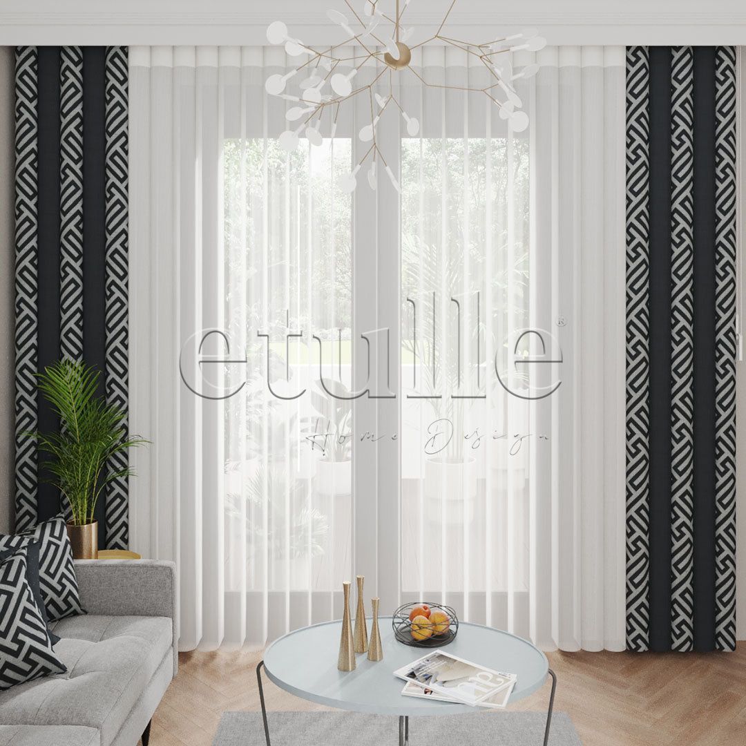 Greenhouse - Printed Vertical Tulle Curtain