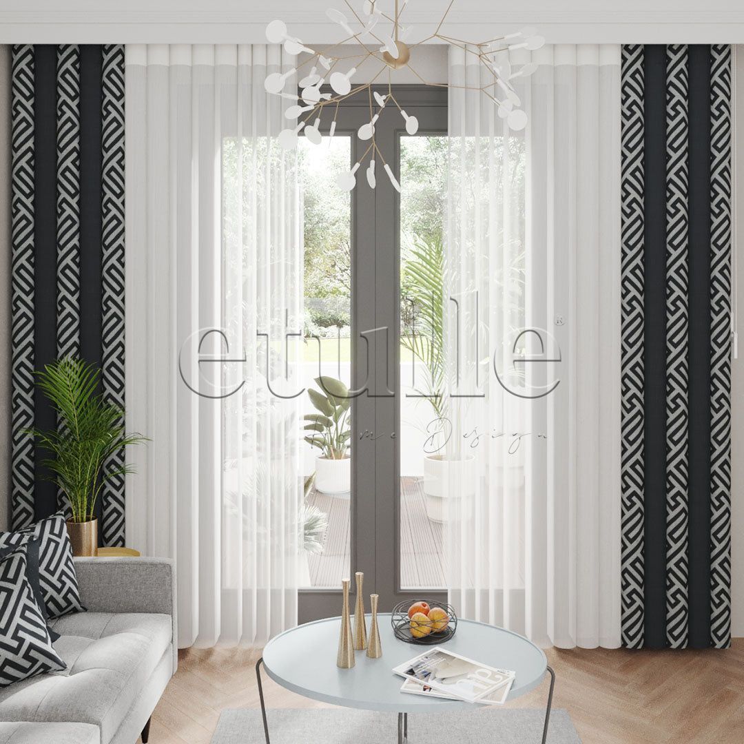 Greenhouse - Printed Vertical Tulle Curtain