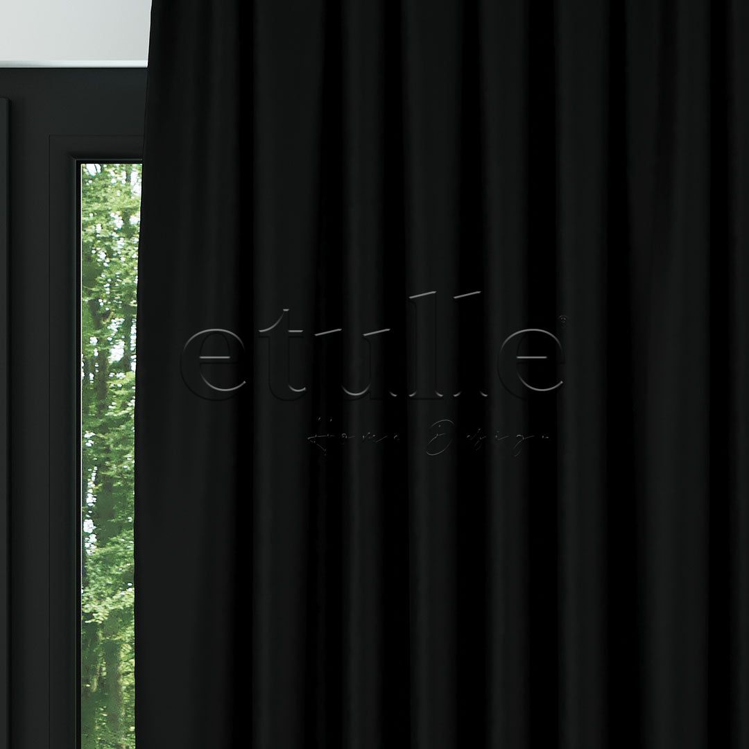 Siyah Blackout Karartma Fon Perde | Larice
