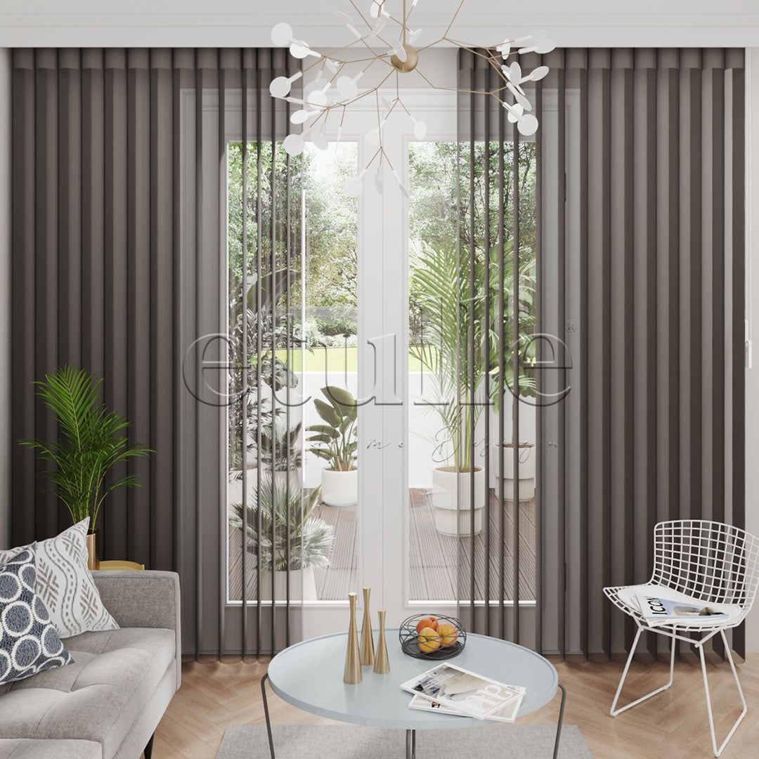 Stromboli - Plain Vertical Tulle Curtain