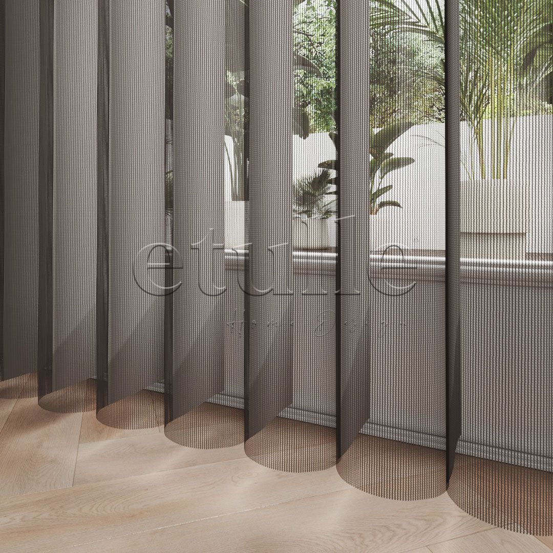 Stromboli - Plain Vertical Tulle Curtain