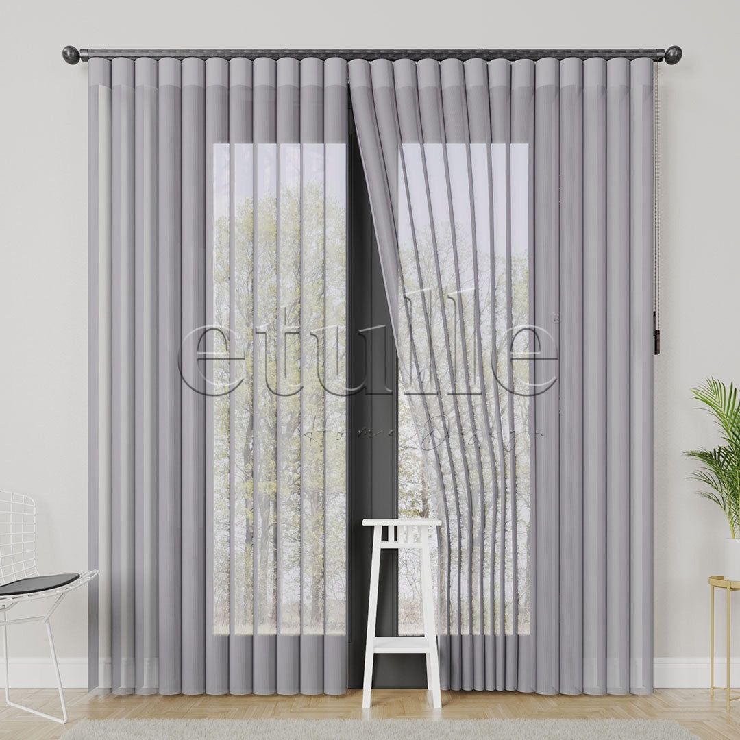 Varesa - Rustic Vertical Tulle Curtain