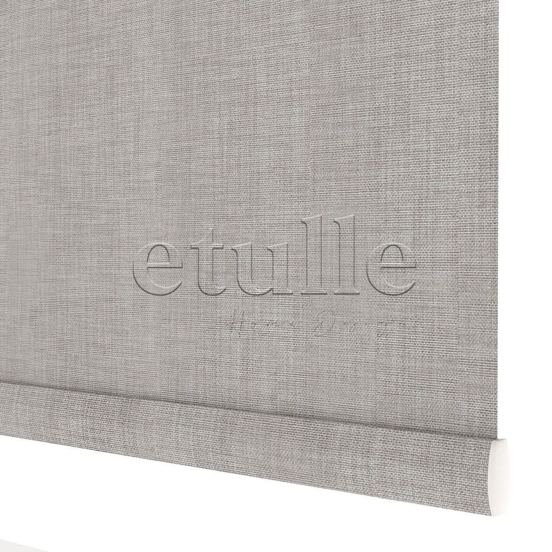 Mink Blackout Linen Roller Blinds | fiorella