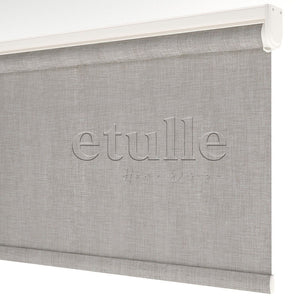 Mink Blackout Linen Roller Blinds | fiorella