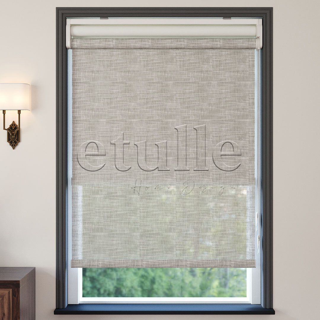 Mink Patterned Double Roller Blind | Dauphine