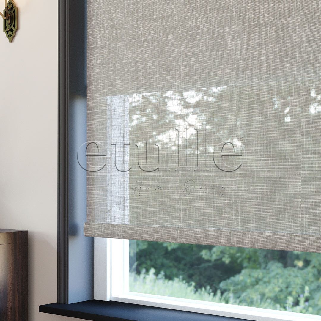 Mink Patterned Double Roller Blind | Dauphine