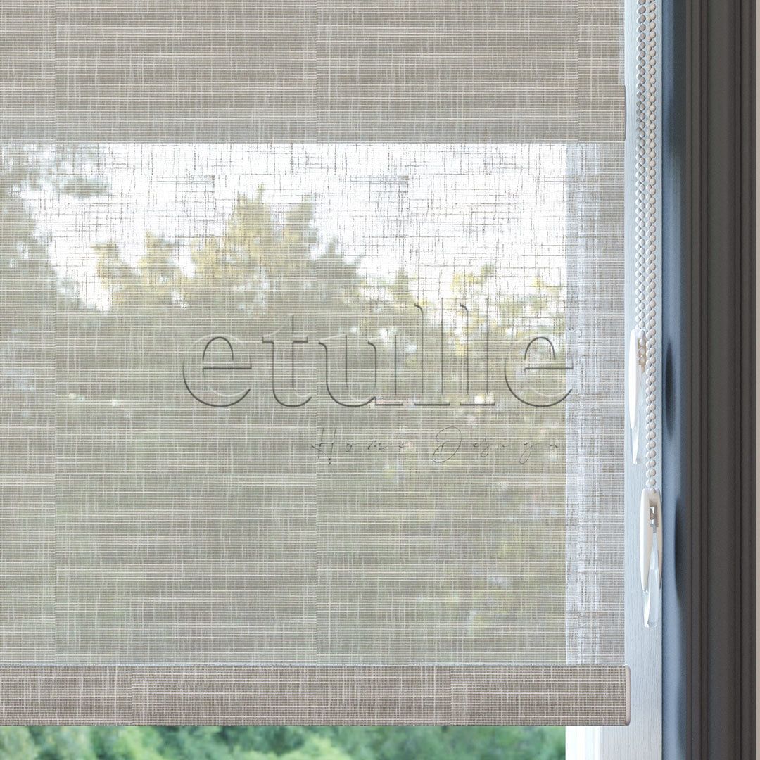 Mink Patterned Double Roller Blind | Dauphine