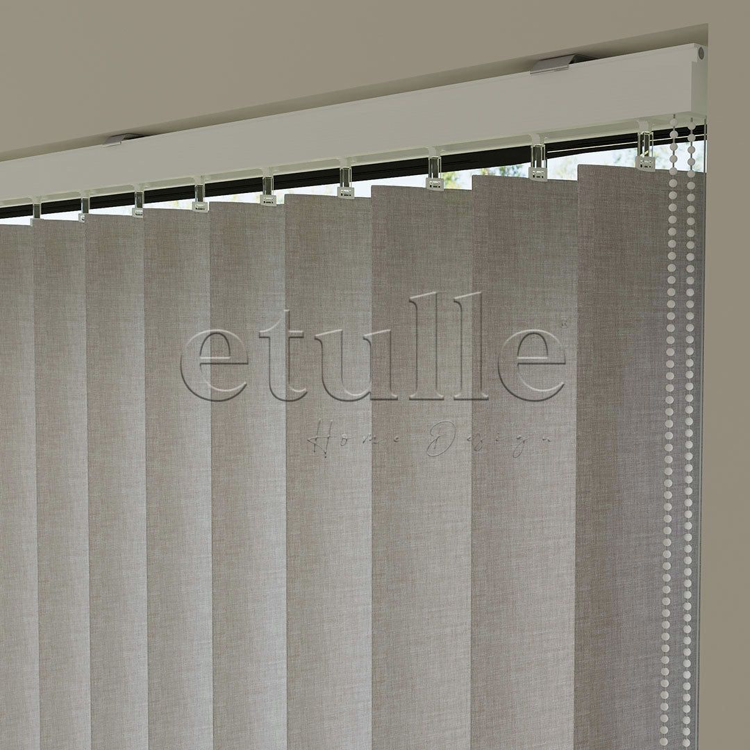 Mink Plain Fabric Vertical Blinds | Brodie