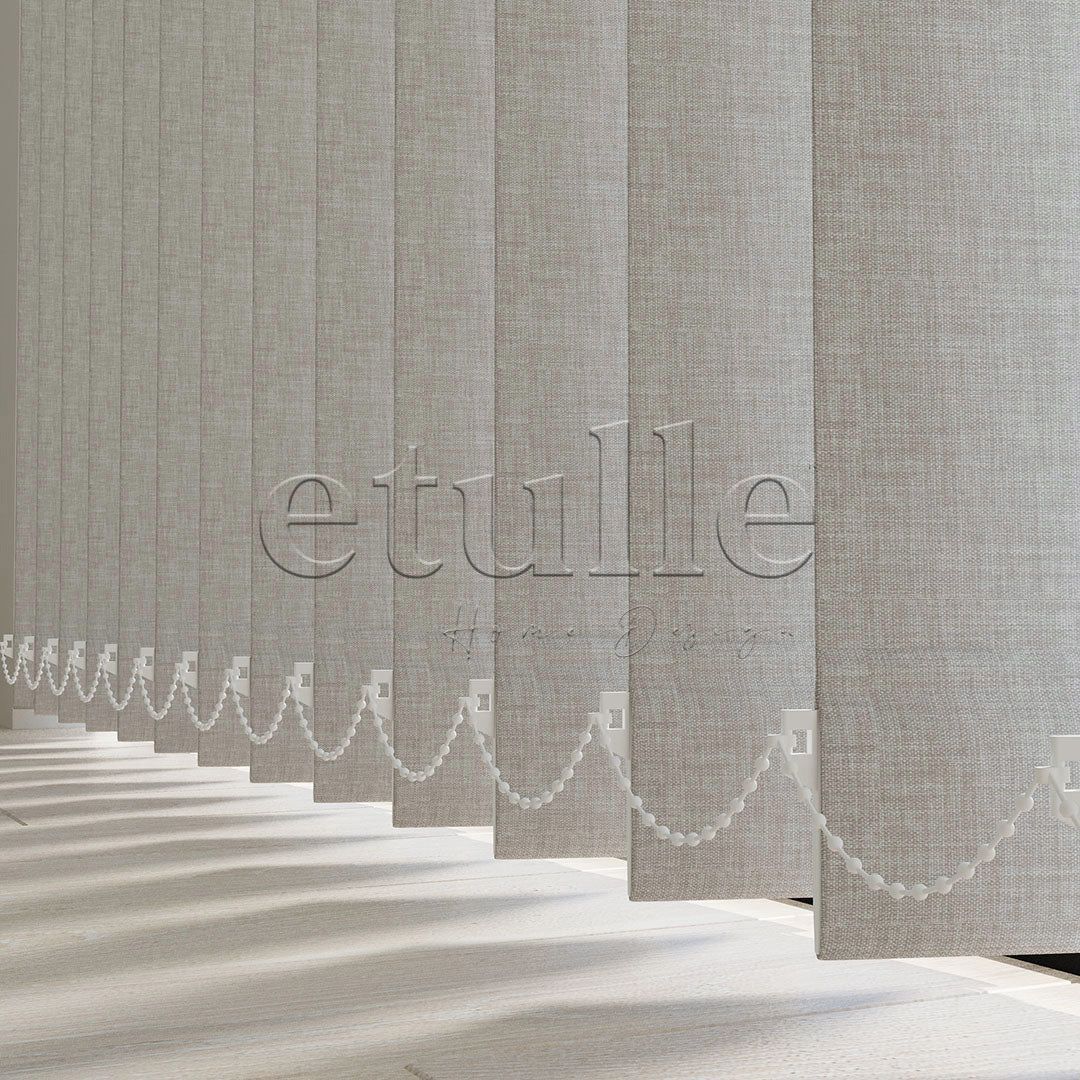 Mink Plain Fabric Vertical Blinds | Brodie