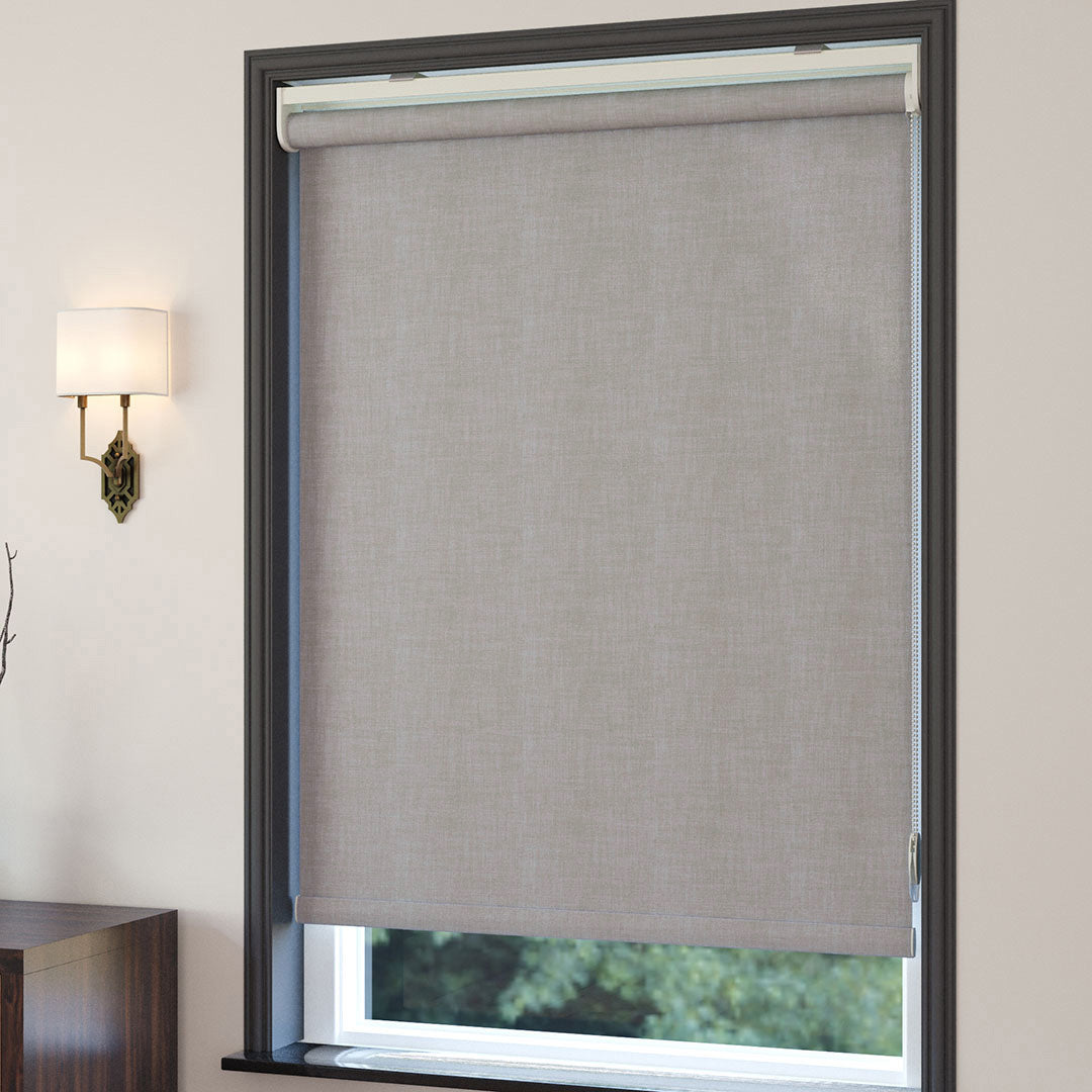 Mink Matte Linen Roller Blinds | brodie