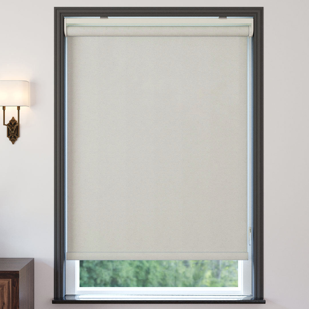 Mink Matte Linen Roller Blinds | cascade