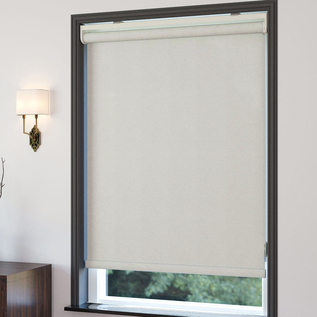 Mink Matte Linen Roller Blinds | cascade