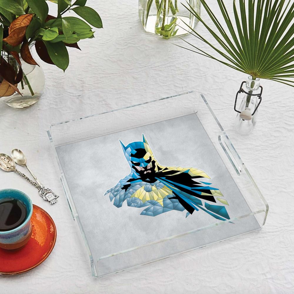 Grey Batman Pleksi Tepsi - 25X25CM