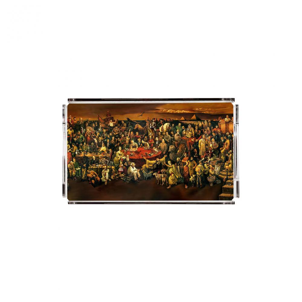 Dünyaca Ünlü İsimler Pleksi Tepsi - PT2119 - 40X24cm