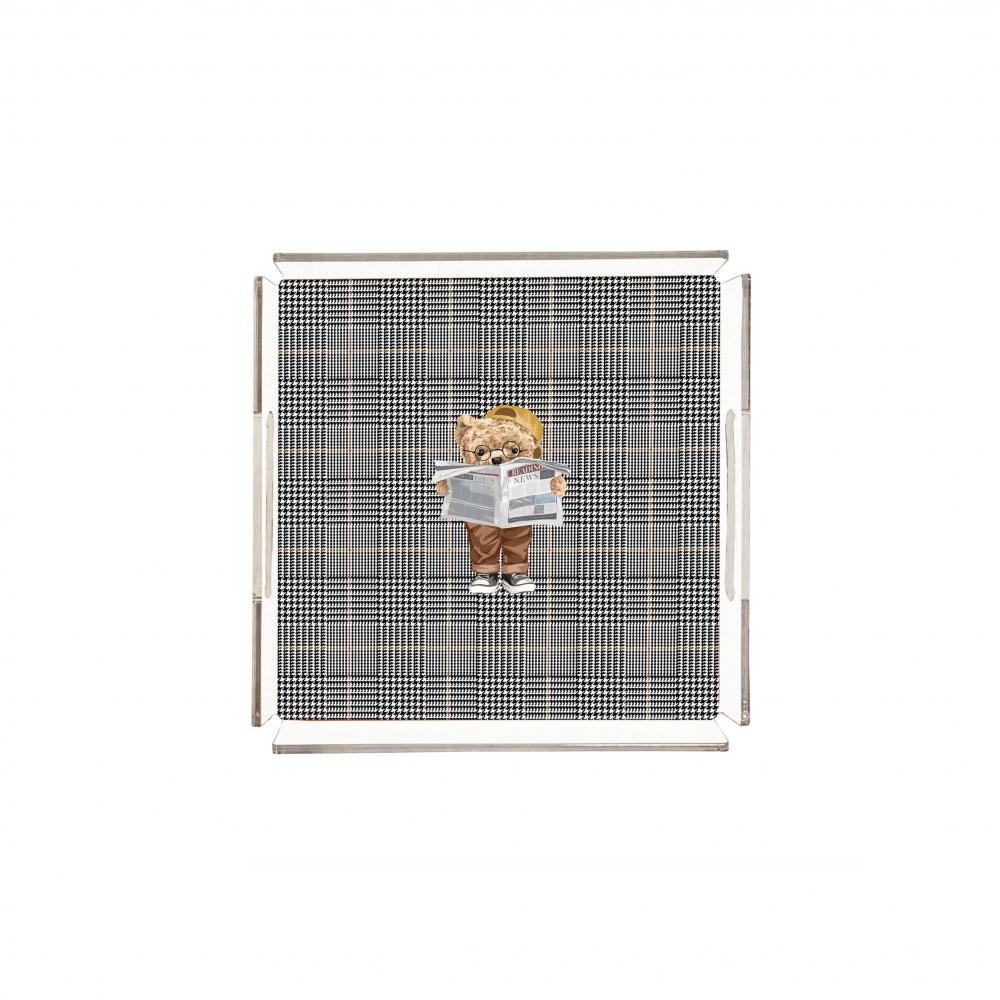 Gazeteci Teddy -PT2126 -25x25cm