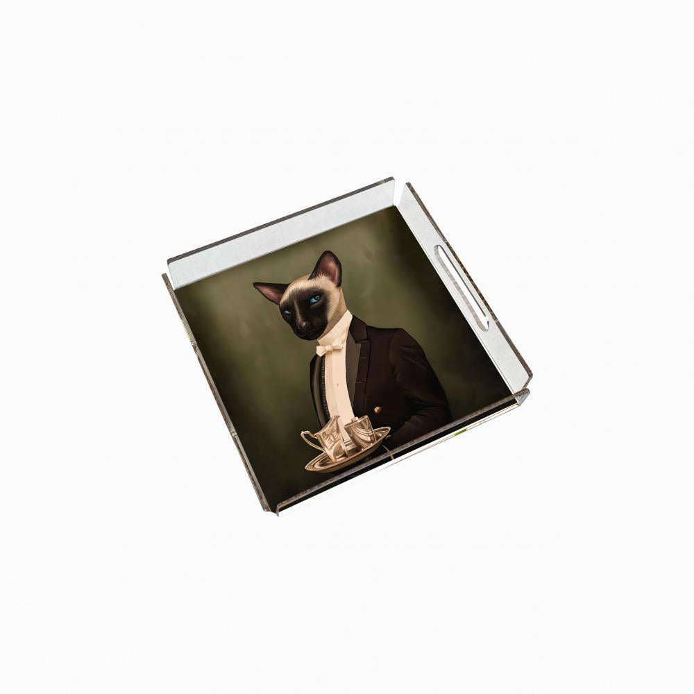Mr. Cat Pleksi Tepsi - PT2104 - 25x25cm