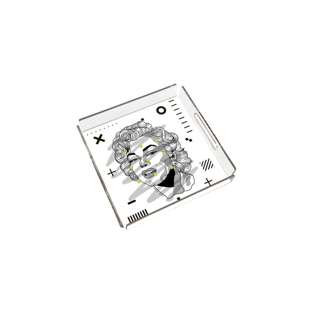 Marilyn Monroe Pleksi Tepsi - PT2137 25x25cm