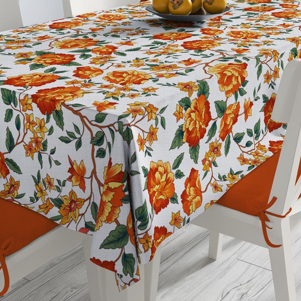 Orange Lotus Masa Örtüsü 160x220CM