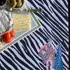 Zebra Desen Üzerine Moda Figürlü Amerikan Servis Modern Tasarım - 4'lü 30x50 cm
