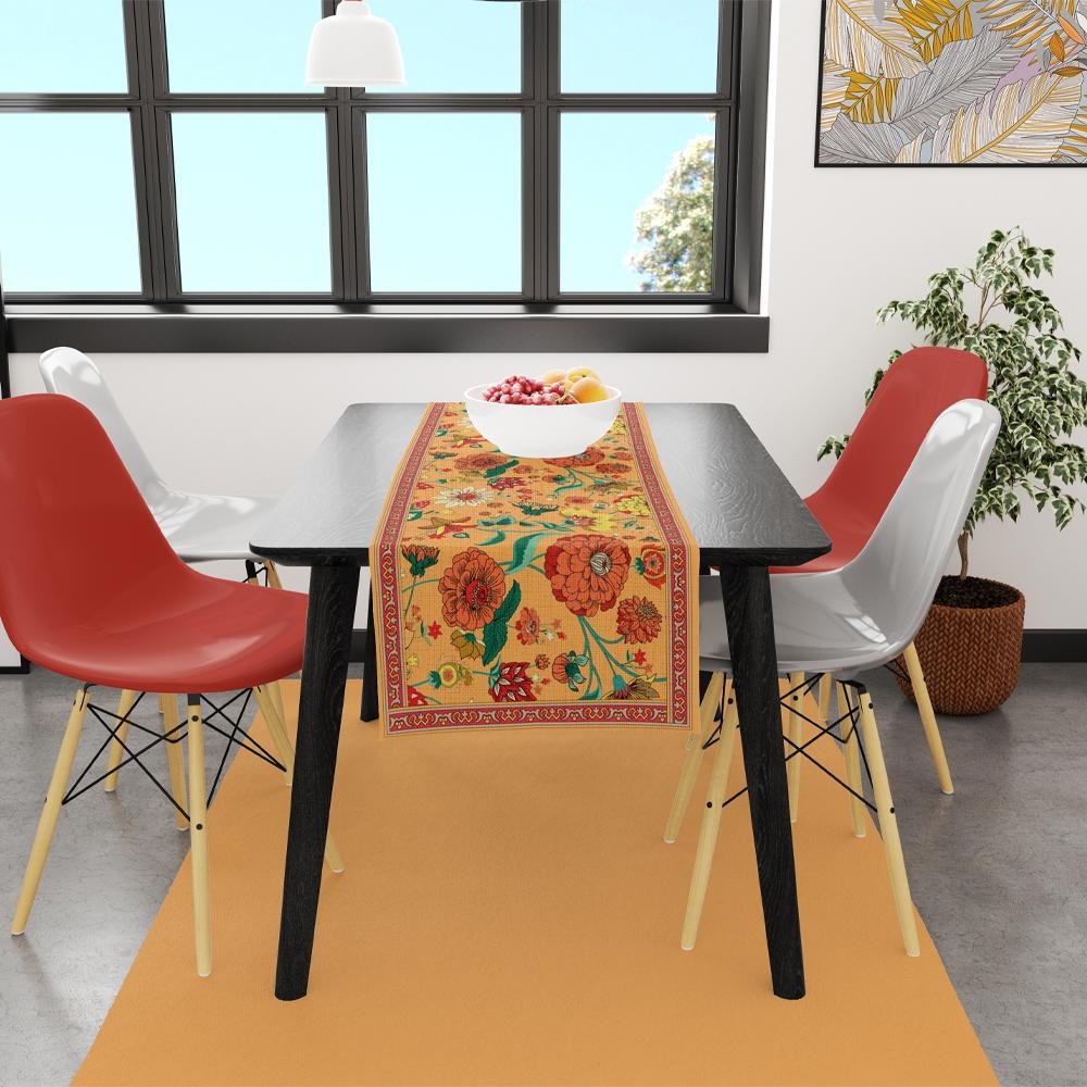 Orange Daisy Flowers Runner 140x45CM
