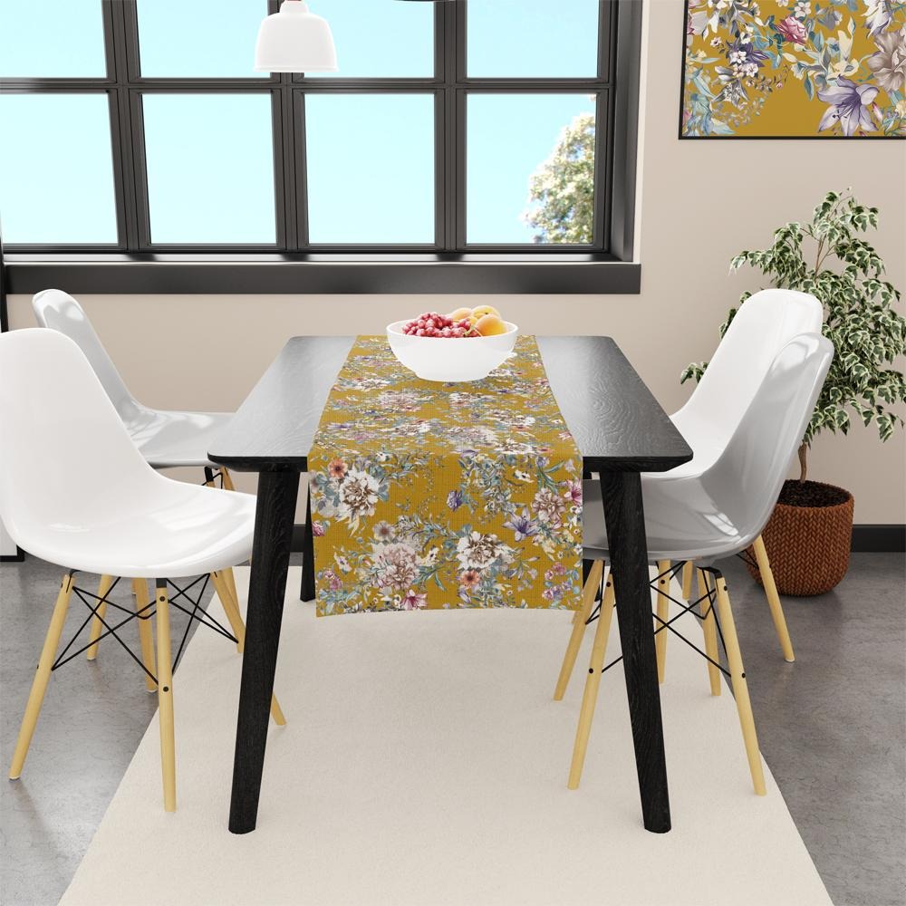 Colourful Flowers Runner 140x45CM