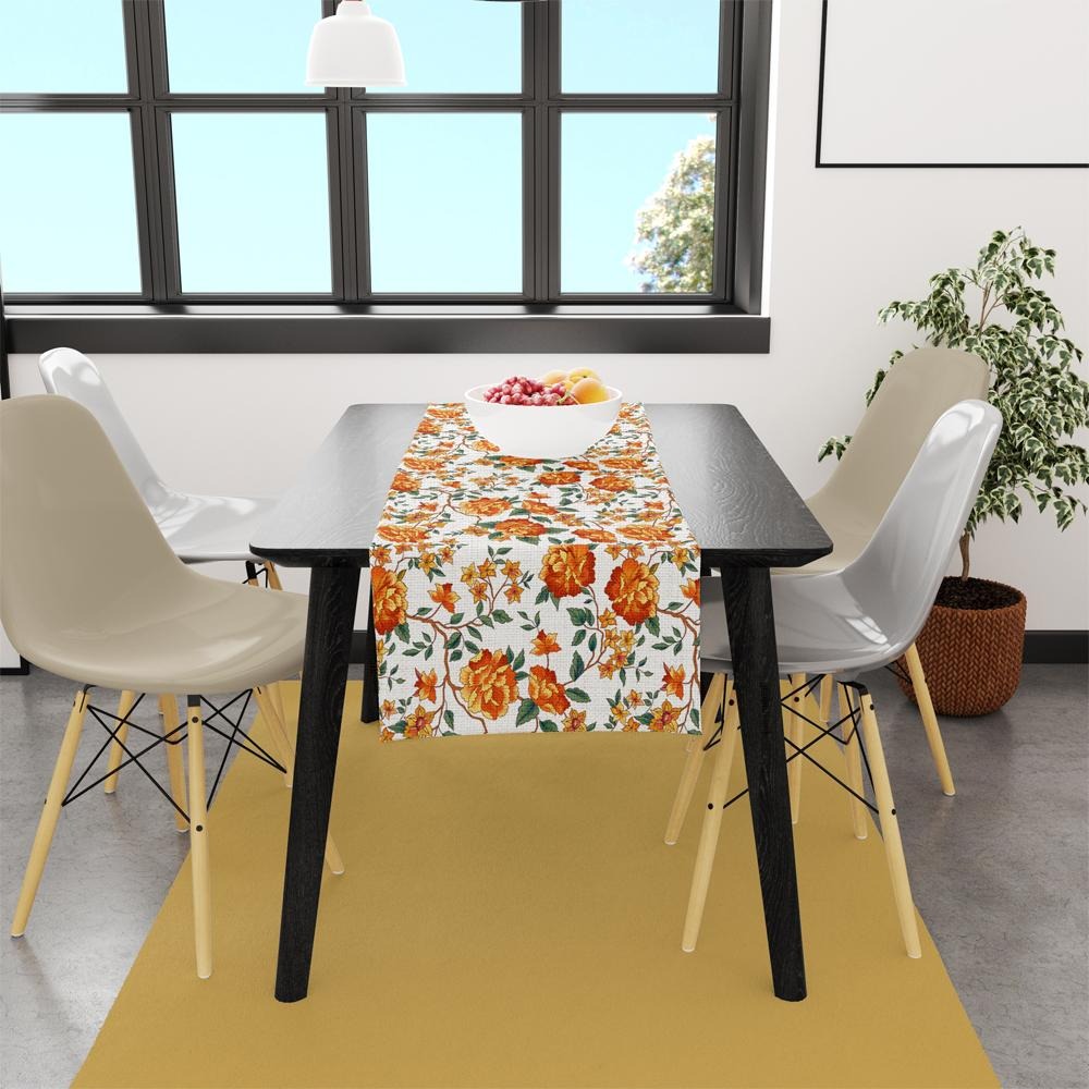 Orange Lotus Runner 140x45CM